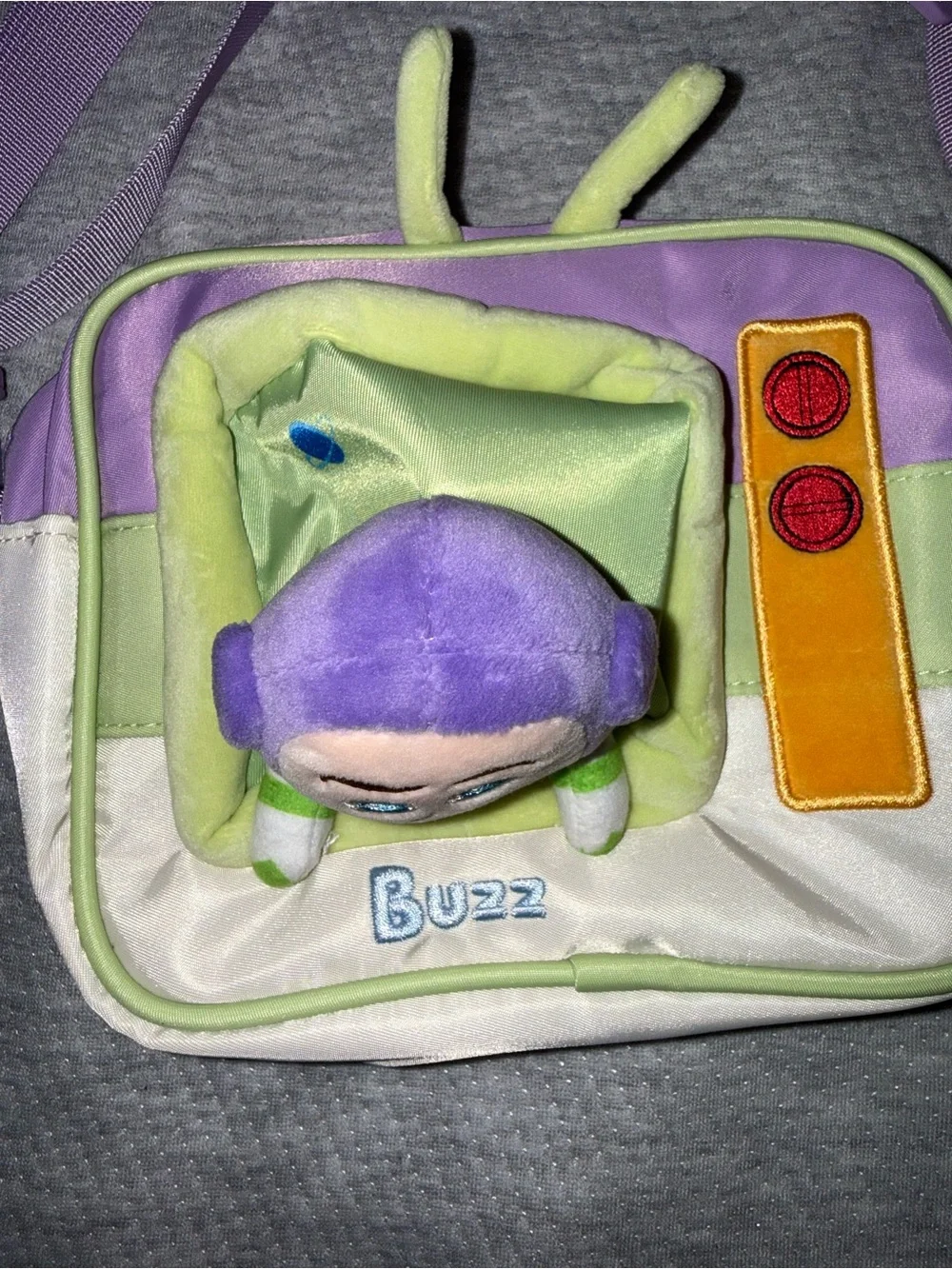 Disney Buzz Lightyear Kids Crossbody Bag - Lavender, Green, White